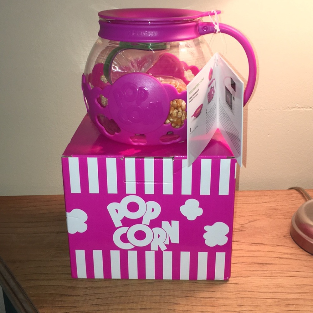 GLASS MICROWAVE POPCORN POPPER